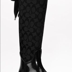 Coach Lace-up Rain Boots